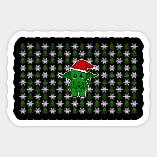 Christmas Cthulhu Sticker